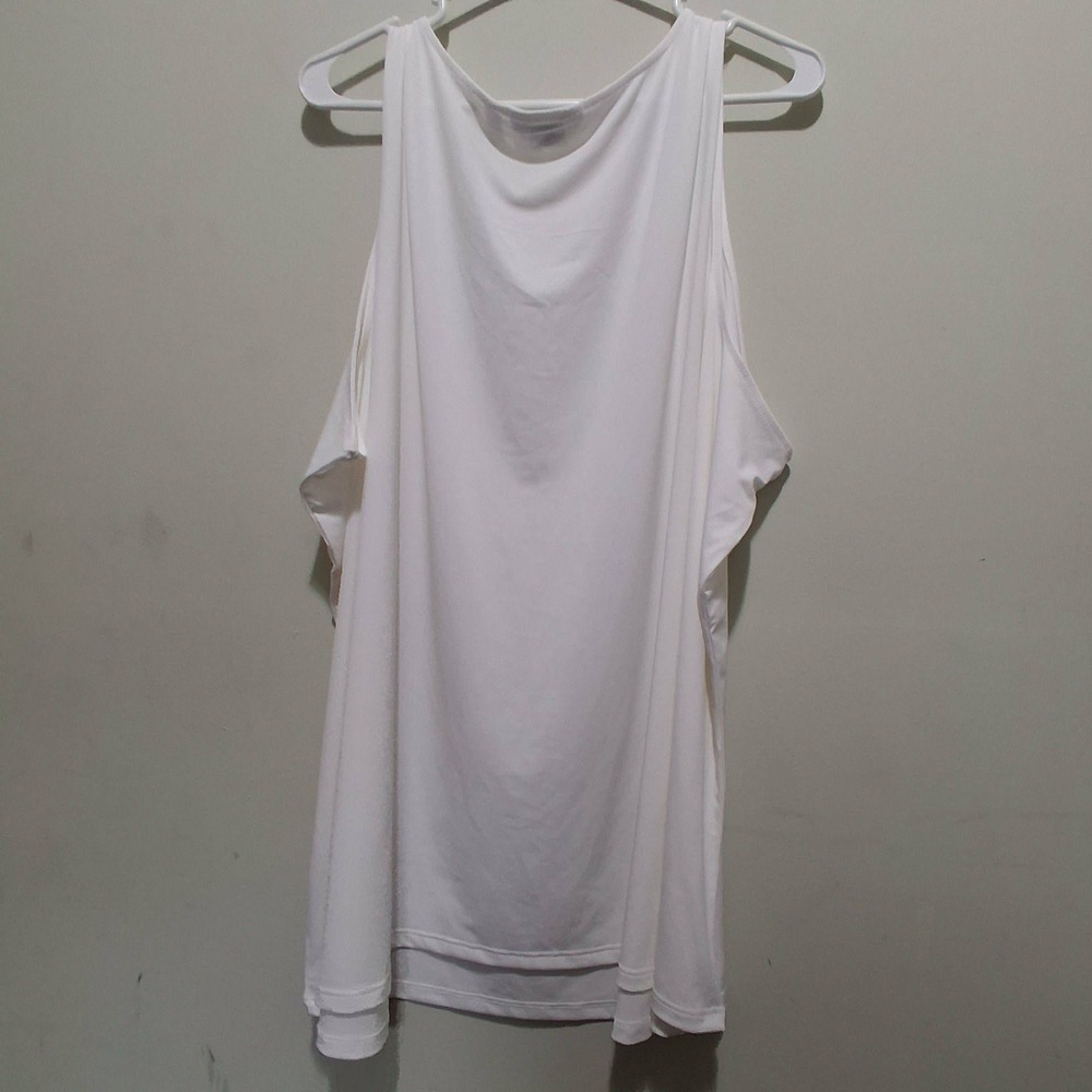Susan Grave White Tank‎ Top Sleeveless Shirt Plus Size 4X